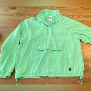 Women’s L | Danskin Now | Green Jacket Active-wear Windbreaker | 1/2 Zip
